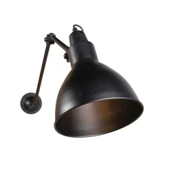 Industriële wandlamp zwart verstelbaar - Wye