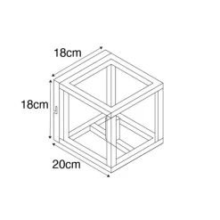 Industriële wandlamp zwart kubus - Cage