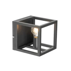 Industriële wandlamp zwart kubus - Cage
