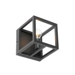 Industriële wandlamp zwart kubus - Cage