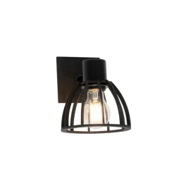 Industriële wandlamp zwart draai- en kantelbaar - Fotu