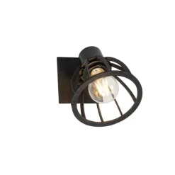 Industriële wandlamp zwart draai- en kantelbaar - Fotu