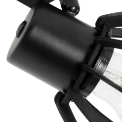 Industriële wandlamp zwart draai- en kantelbaar - Fotu