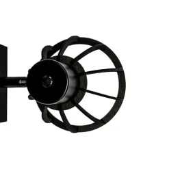 Industriële wandlamp zwart draai- en kantelbaar - Fotu