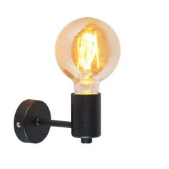 Industriële wandlamp zwart 13cm - Facil