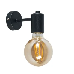Industriële wandlamp zwart 13cm - Facil