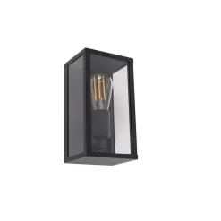 Industriële wandlamp zwart 26 cm IP44- Charlois