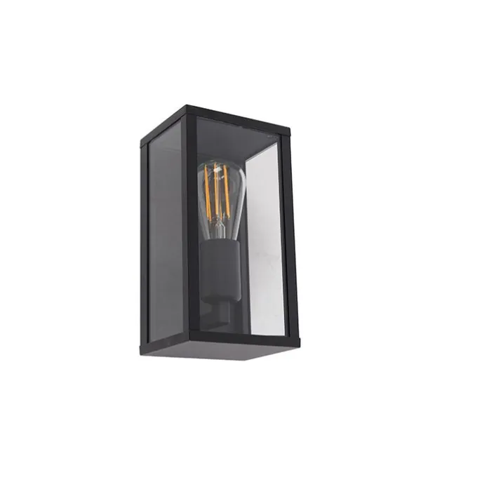 Industriële wandlamp zwart 26 cm IP44- Charlois