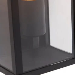 Industriële wandlamp zwart 26 cm IP44- Charlois