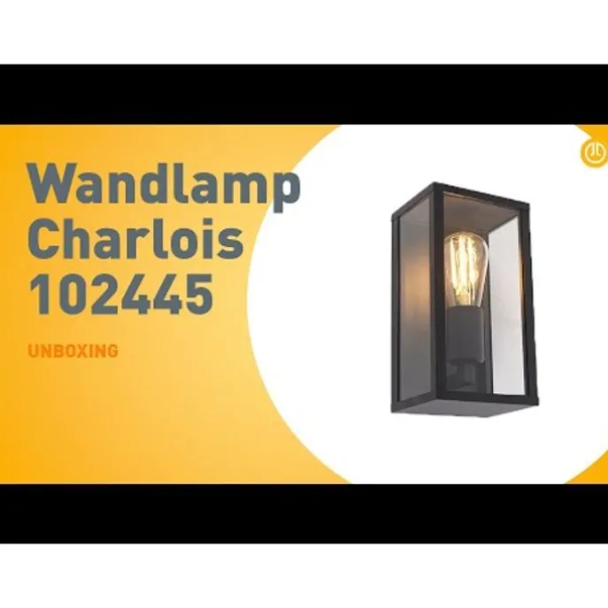 Industriële wandlamp zwart 26 cm IP44- Charlois
