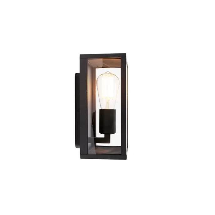 Industriële wandlamp zwart 26 cm IP44- Charlois