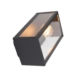 Industriële wandlamp zwart 26 cm IP44- Charlois