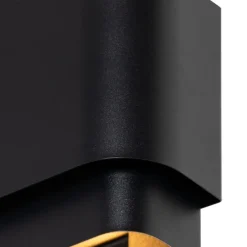 Industriële wandlamp zwart 2-lichts - Coen