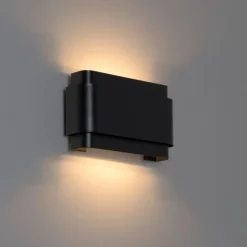 Industriële wandlamp zwart 2-lichts - Coen