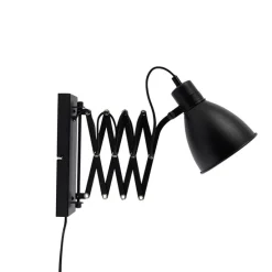Industriële wandlamp zwart met verstelbare arm - Merle