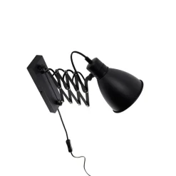 Industriële wandlamp zwart met verstelbare arm - Merle