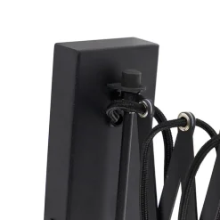 Industriële wandlamp zwart met verstelbare arm - Merle