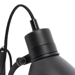 Industriële wandlamp zwart met verstelbare arm - Merle