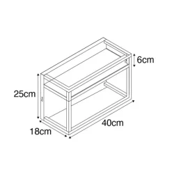 Industriële wandlamp zwart met rek 2-lichts - Cage Rack