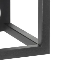 Industriële wandlamp zwart met rek 2-lichts - Cage Rack