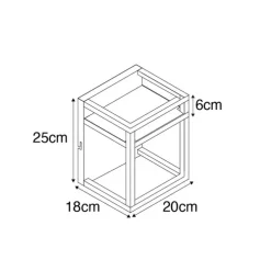 Industriële wandlamp zwart met rek - Cage Rack