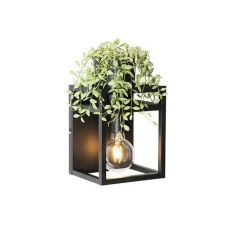 Industriële wandlamp zwart met rek - Cage Rack