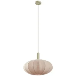 Japandi hanglamp beige met stoffen kap - Bida