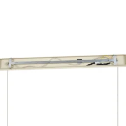 Japandi hanglamp beige met stoffen kap 2-lichts - Bida