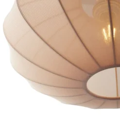 Japandi hanglamp beige met stoffen kap 3-lichts - Bida