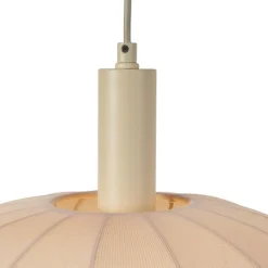 Japandi hanglamp beige met stoffen kap 3-lichts - Bida