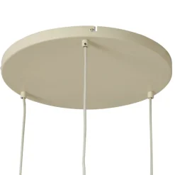 Japandi hanglamp beige met stoffen kap 3-lichts - Bida