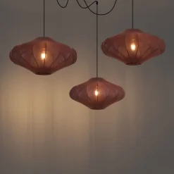 Japandi hanglamp bruin 50cm 3-lichts - Plu