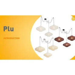 Japandi hanglamp bruin 50cm 3-lichts - Plu