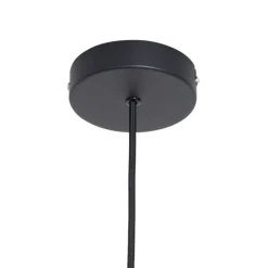 Japandi hanglamp bruin met stoffen kap 50cm- Plu