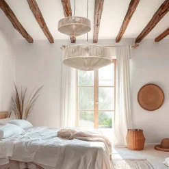 Japandi hanglamp bruin touw 61cm - Svea