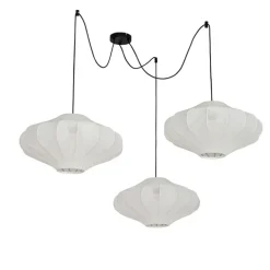 Japandi hanglamp wit 50cm 3-lichts - Plu