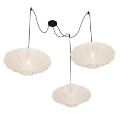 Japandi hanglamp wit 50cm 3-lichts - Plu