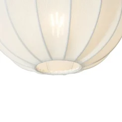 Japandi hanglamp wit zijden 30cm 3-lichts - Plu