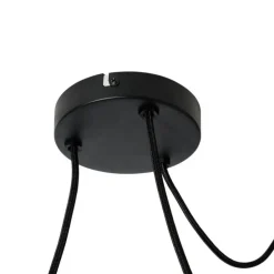 Japandi hanglamp wit zijden 30cm 3-lichts - Plu