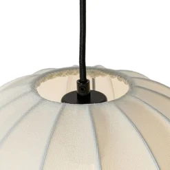Japandi hanglamp wit zijden 30cm - Plu