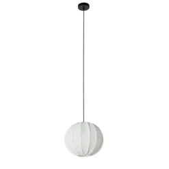 Japandi hanglamp wit zijden 30cm - Plu