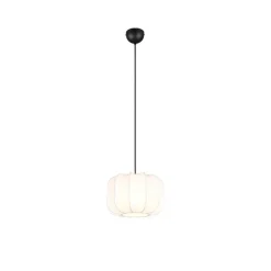 Japandi hanglamp zwart met wit 25cm - Madleine