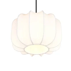Japandi hanglamp zwart met wit 25cm - Madleine