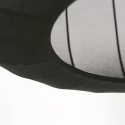 Japandi hanglamp zwart met stoffen kap 55cm - Sable