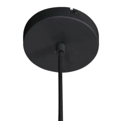 Japandi hanglamp zwart met stoffen kap 55cm - Sable