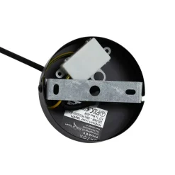 Japandi hanglamp zwart met bruine stoffen kap - Bida