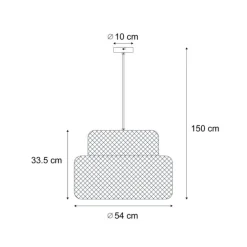 Japandi hanglamp zwart met bamboe- Kea