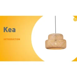 Japandi hanglamp zwart met bamboe- Kea