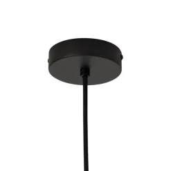 Japandi hanglamp zwart met bamboe- Kea