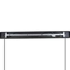 Japandi hanglamp zwart met bruine stoffen kap 2-lichts - Bida